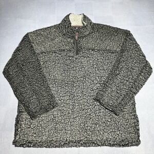 Carbon 2 Cobalt Brown‎ Deep Pile Sherpa Fleece 1/4 Zip Pullover Men's Size Large